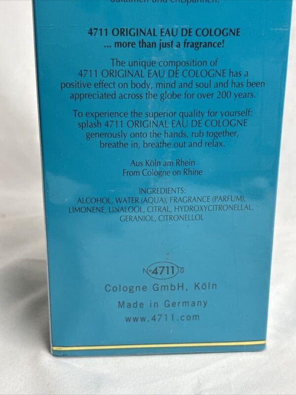 ECHT KOLNISCH WASSER No 4711  EAU DE COLOGNE 27 Oz  800 ml - Image 7